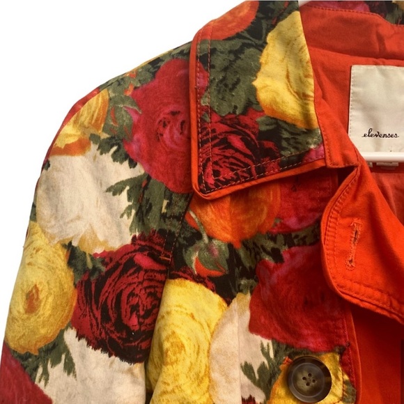 Anthropologie Elevenses Floral Trench Coat - Picture 6 of 14